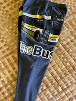 Load image into Gallery viewer, Kids Size 6 "Grey &amp; Yellow Da Bus" ʻOpihi Picker Pants
