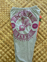 Load image into Gallery viewer, Kids Size 6 &quot;Grey &amp; Salmon Schrute Beet Farm&quot; ʻOpihi Picker Pants
