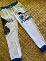 Load image into Gallery viewer, Kids Size 8 "Green &amp; Grey Carnival and Batman" Holoholo Pants
