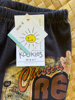 Load image into Gallery viewer, Kids Size 4 &quot;Brown &amp; Black Harley Waves&quot; ʻOpihi Picker Pants
