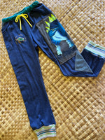 Load image into Gallery viewer, Kids Size 10 "Blue Dinosaurs" Holoholo Pants
