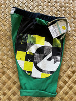 Load image into Gallery viewer, Kids Size 4 &quot;Green Hawaiian Islands &amp; Surf&quot; Beach Comber Shorts
