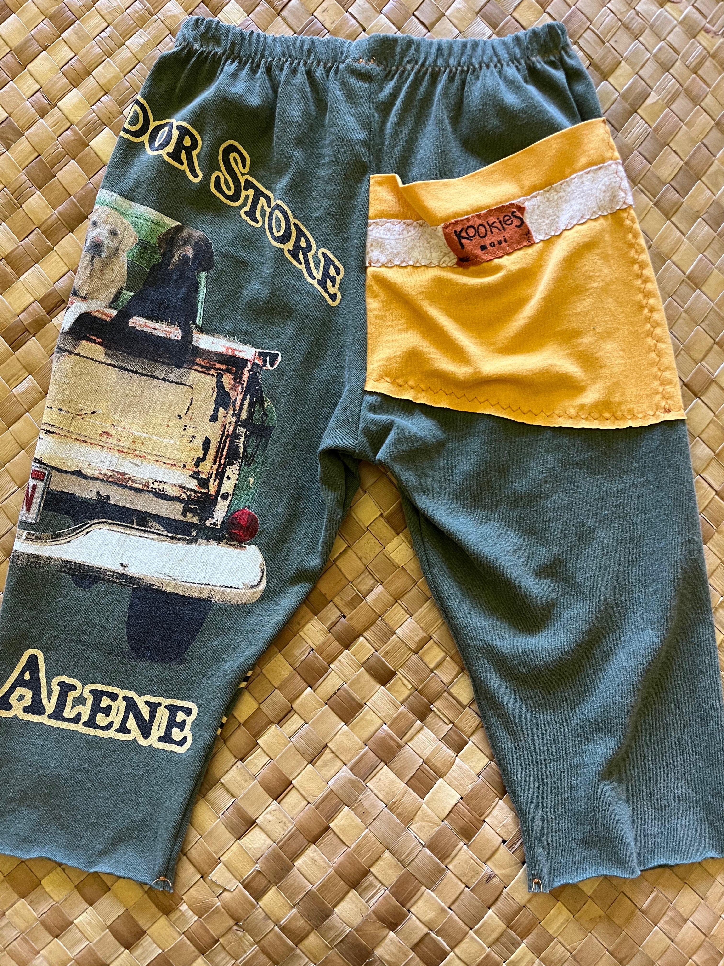 Kids Size 2 "Green & Yellow Labrador" ʻOpihi Picker Pants