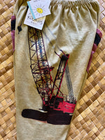 Load image into Gallery viewer, Kids Size 4 &quot;Light Sage Green Crane&quot; ʻOpihi Picker Pants
