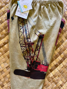 Kids Size 4 "Light Sage Green Crane" ʻOpihi Picker Pants