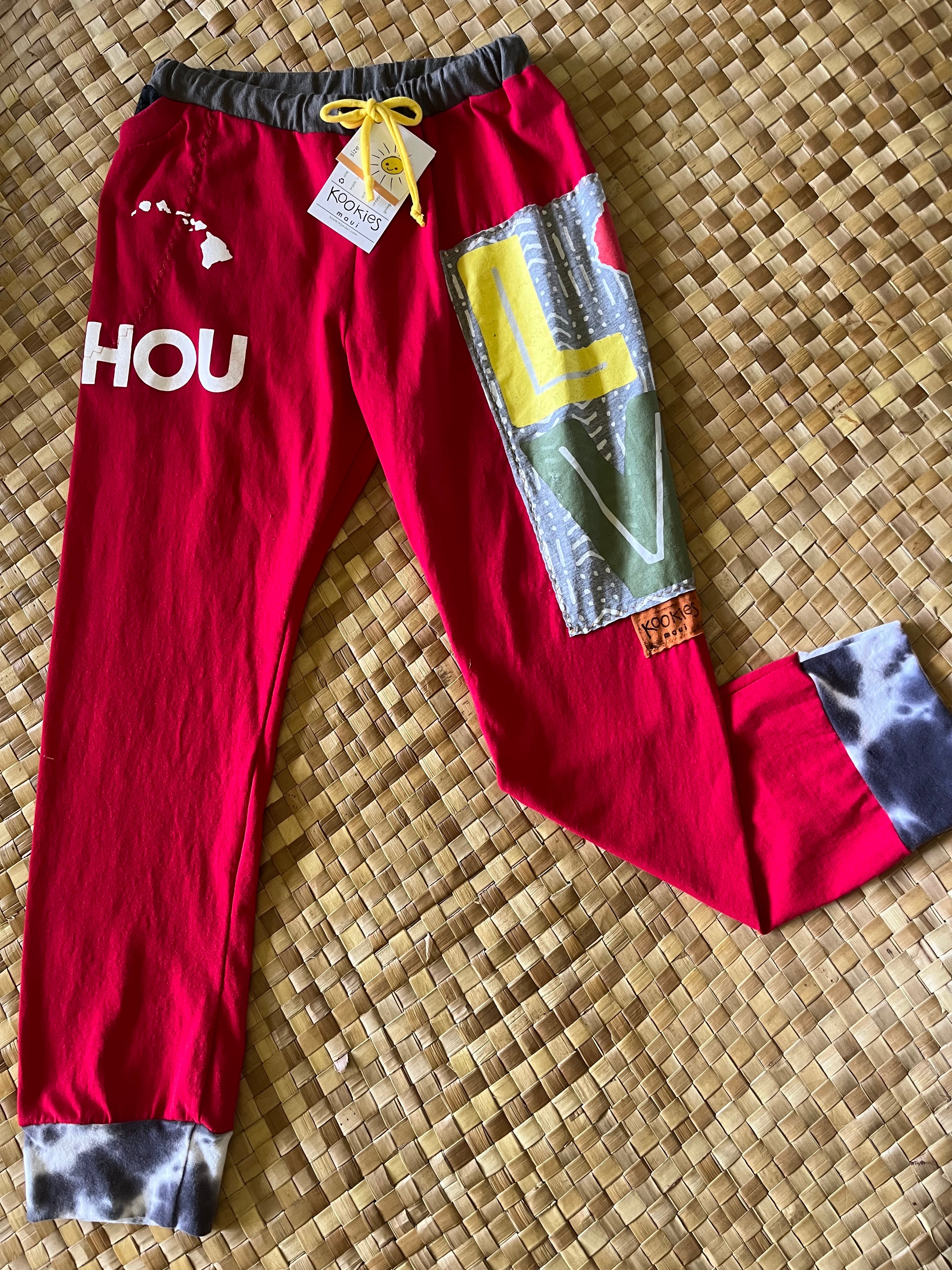 Kids Size 10 "Red & Grey LOVE" Holoholo Pants