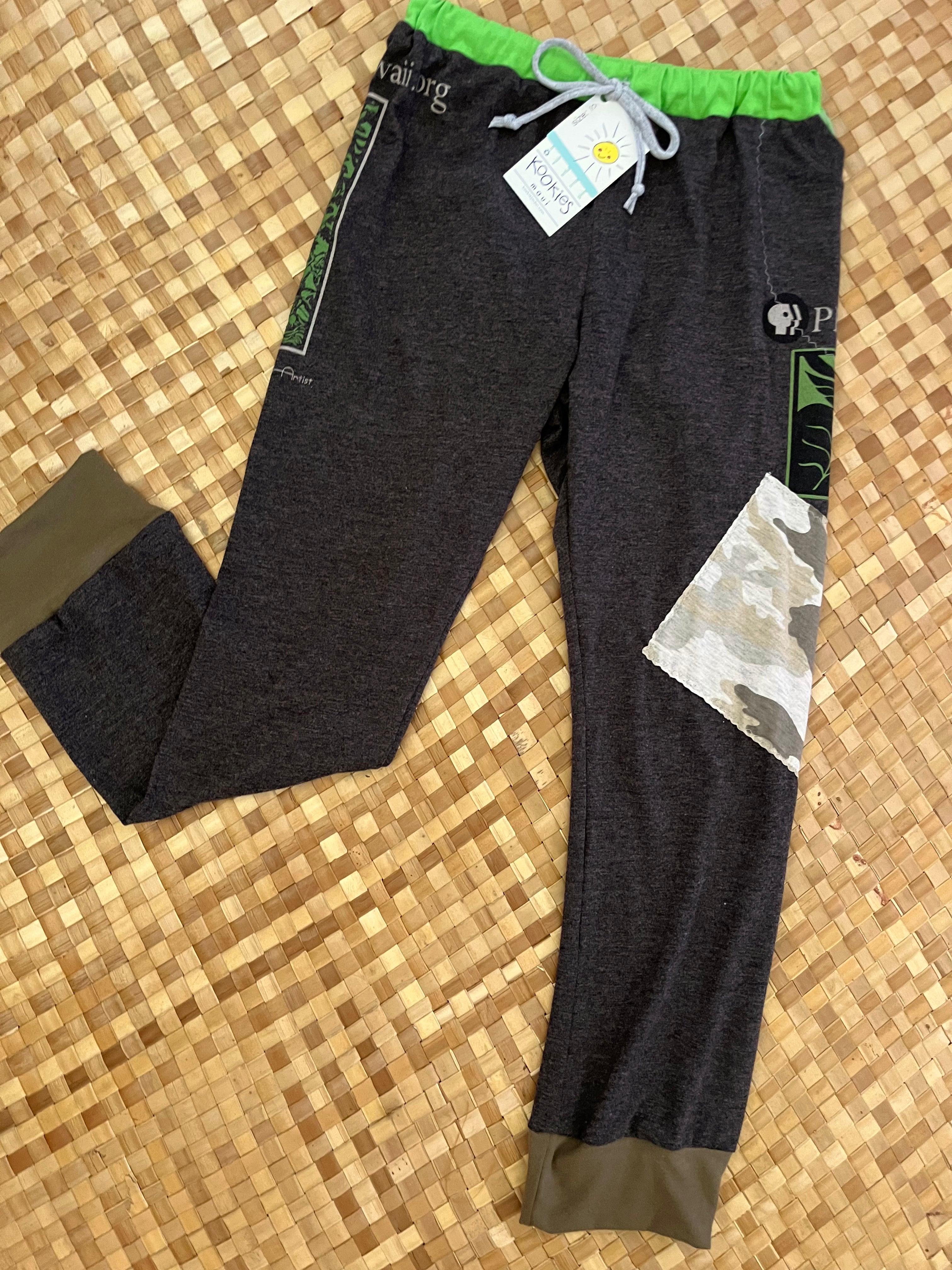 Kids Size 10 "Green & Grey PBS Hawaii" Holoholo Pants