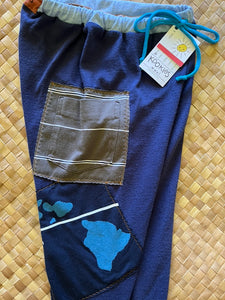 Kids Size 8 "Blue Whateva Hawaiian Island" Holoholo Pants