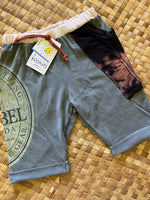 Load image into Gallery viewer, Kids Size 6 "Olive &amp; Tan Turtle" Beach Comber Shorts

