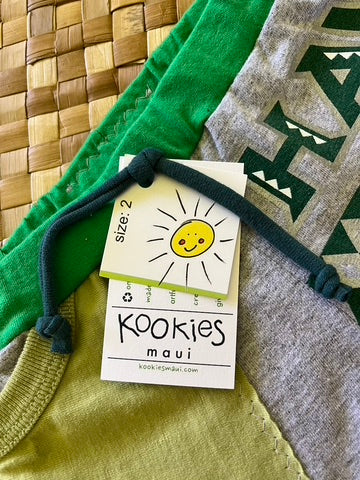 Kids Size 2 "Green & Grey University of Hawaii" Beach Comber Shorts