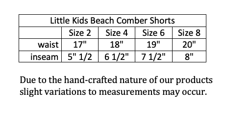 Kids Size 2 "Goldenrod & Blue Punahou" Beach Comber Shorts