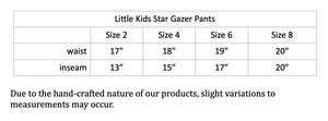Kids Size 4 "Black, Grey & Red Floral" Star Gazer Pants