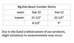 Load image into Gallery viewer, Kids Size 12 &quot;Green &amp; Black Tribal Honu&quot; Beach Comber Shorts
