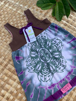 Load image into Gallery viewer, Kids Size 2 &quot;Chocolate Brown &amp; Tie Dyed Mushrooms&quot; Kuʻuipo Dress
