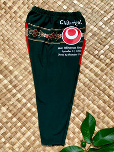Kids Size 4 "Dark Green Maui Okinawan Festival" ʻOpihi Picker Pants