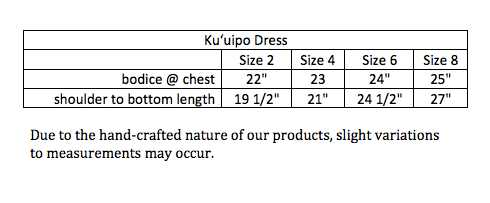 Kids Size 2 "Grey HI Surf" Kuʻuipo Dress